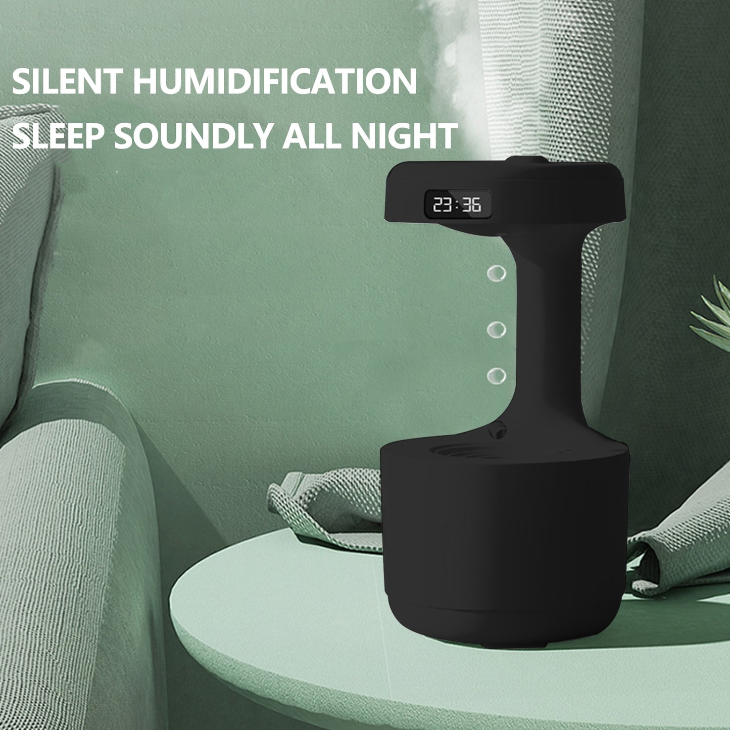 800ML Anti-gravity Water Drop Humidifier Night Light Weightless Sprayer Bedroom Water Drops Ultrasonic Cool Mist Maker Fogger - mglopal
