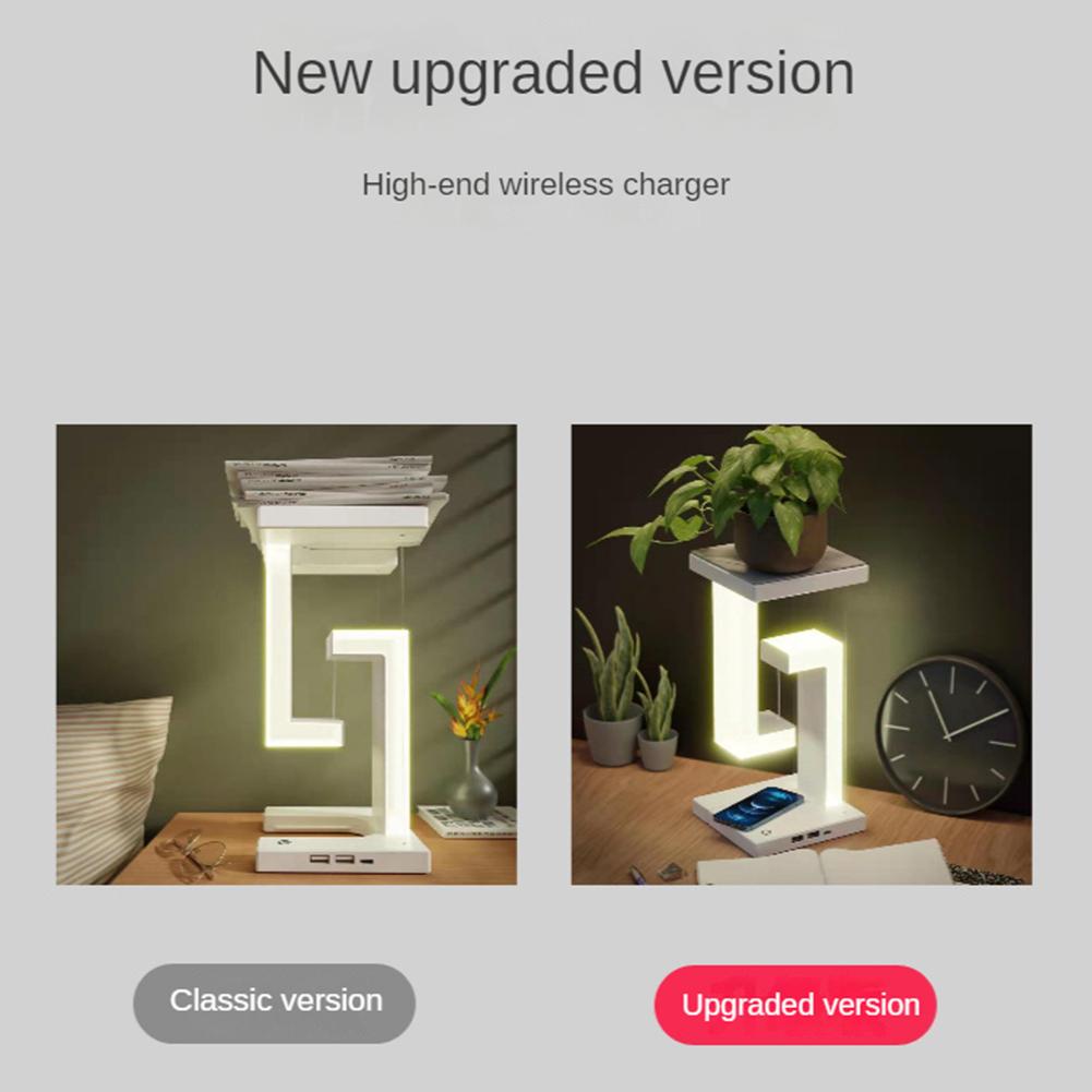 Smartphone Wireless Charging Suspension Table Lamp Eye Protection Led Night Light Home Garden Romantic Desk Decoration