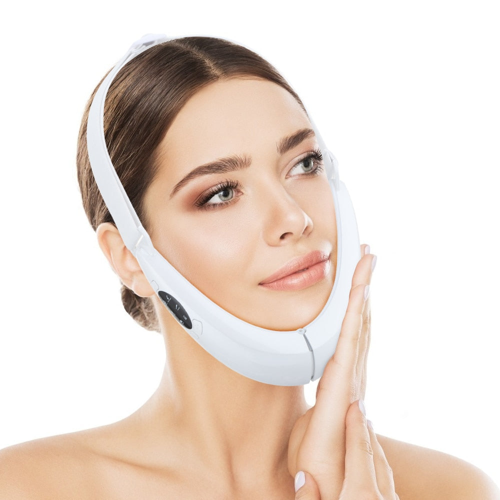 Face Lifting Machine LED Photon Therapy Face Slimming Skincare Vibration Lift Device Double Chin Remover Facial Massager