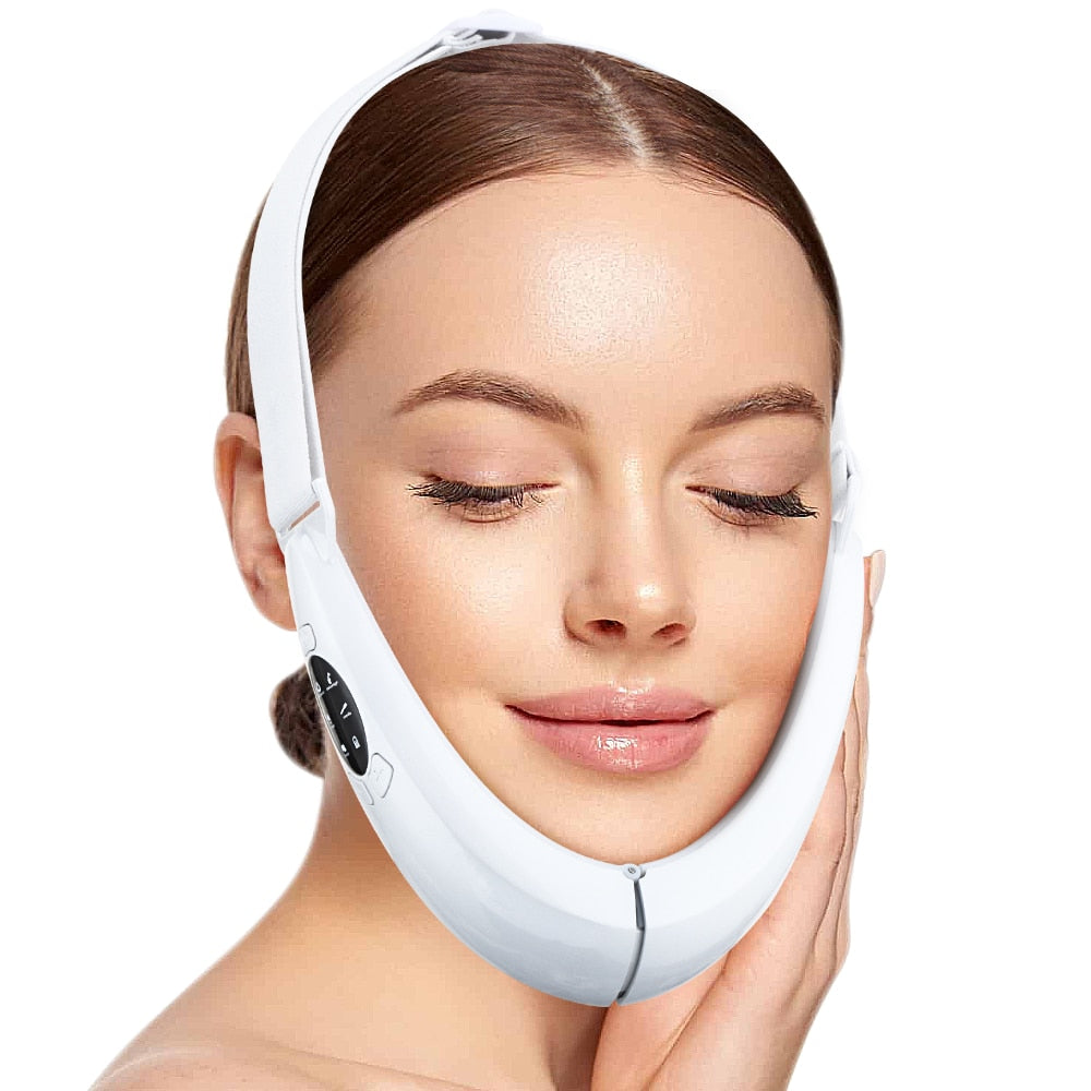 Face Lifting Machine LED Photon Therapy Face Slimming Skincare Vibration Lift Device Double Chin Remover Facial Massager