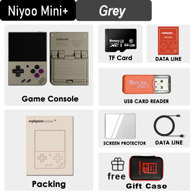 Stock MIYOO MINI + Plus Portable Game Console 3.5” OCA IPS HD Screen WIFI Handheld Game Console Open Source Linux System OnionOS