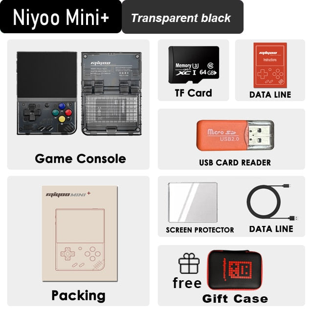 Stock MIYOO MINI + Plus Portable Game Console 3.5” OCA IPS HD Screen WIFI Handheld Game Console Open Source Linux System OnionOS