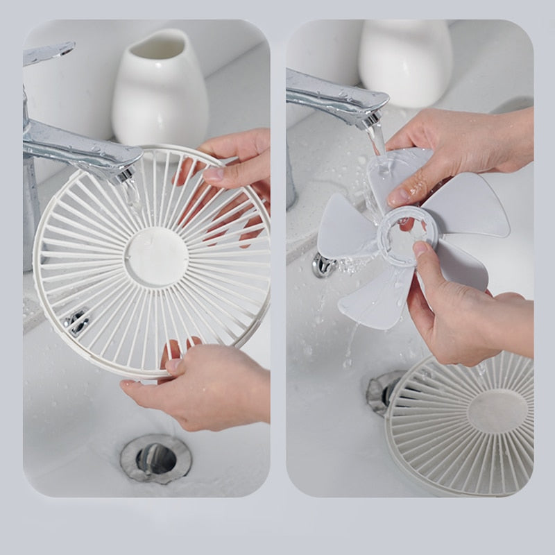 7200mAh USB Rechargeable Portable Fan Household Foldable TelescopicFan LowNoise Electric Cooling Fan 4 Speed campingPortable Fan