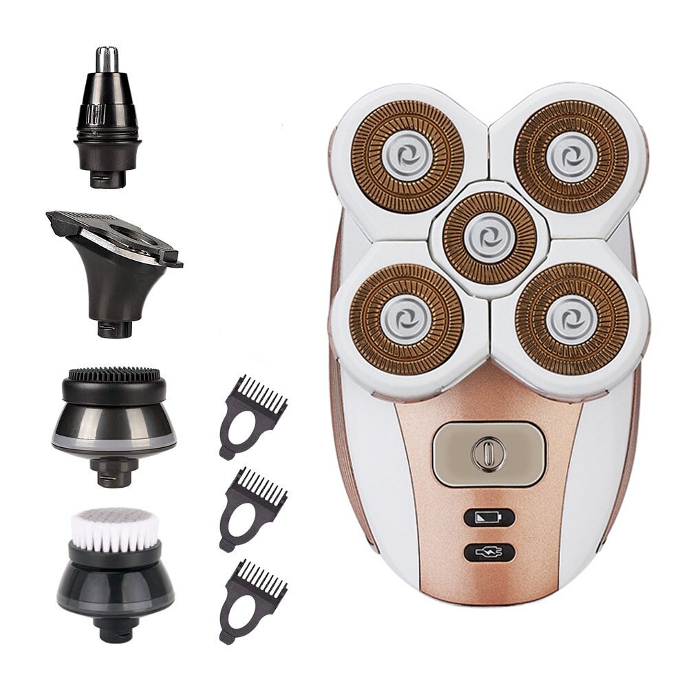 Five Blade Shaver Electric 4D Floating Multi Function Shaver Hair Magic Bald Head Artifact Beard Knife