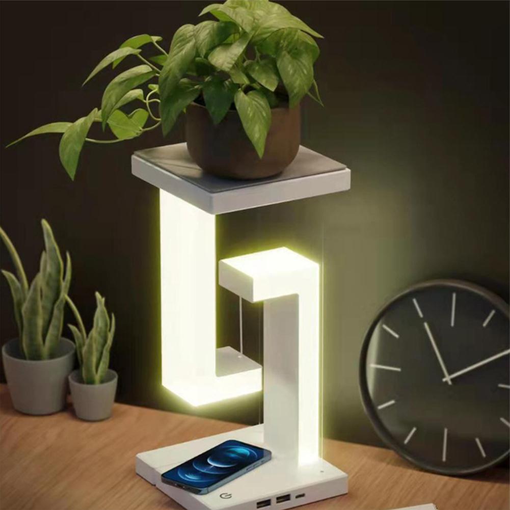 Smartphone Wireless Charging Suspension Table Lamp Eye Protection Led Night Light Home Garden Romantic Desk Decoration